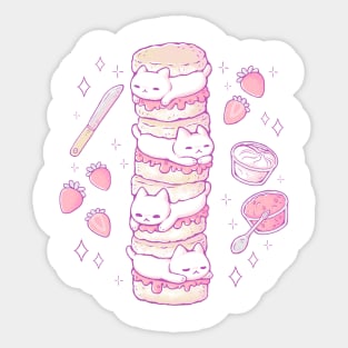 Cute Cat Scones Sticker